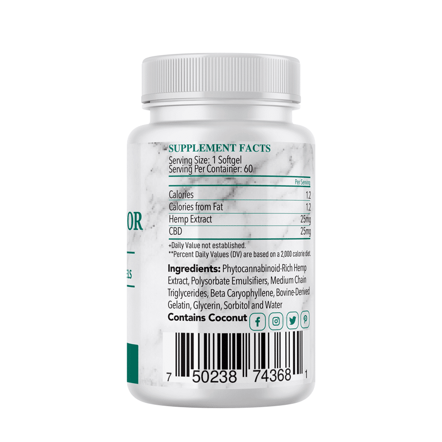 Broad Spectrum CBD Softgels | THC Free