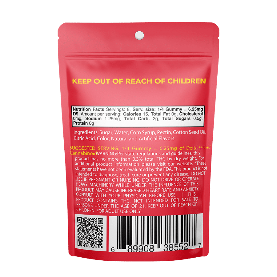 25mg Delta 9 THC Gummies