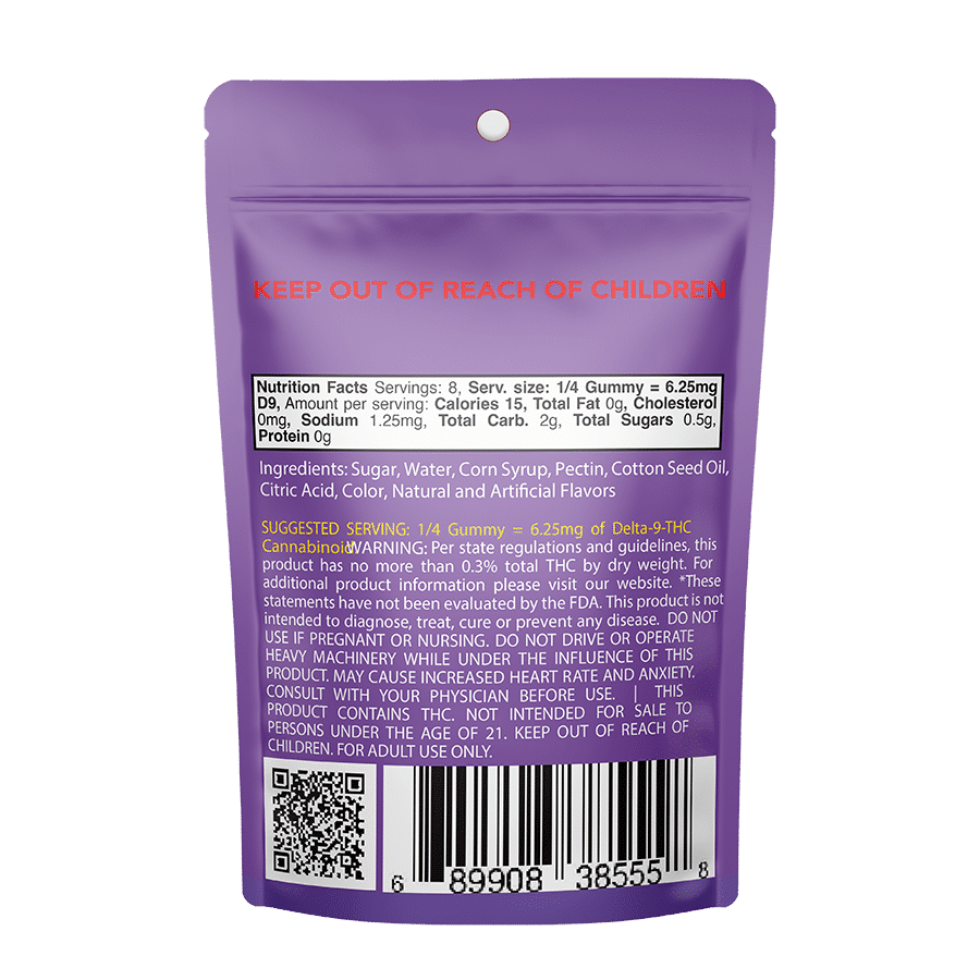 25mg Delta 9 THC Gummies