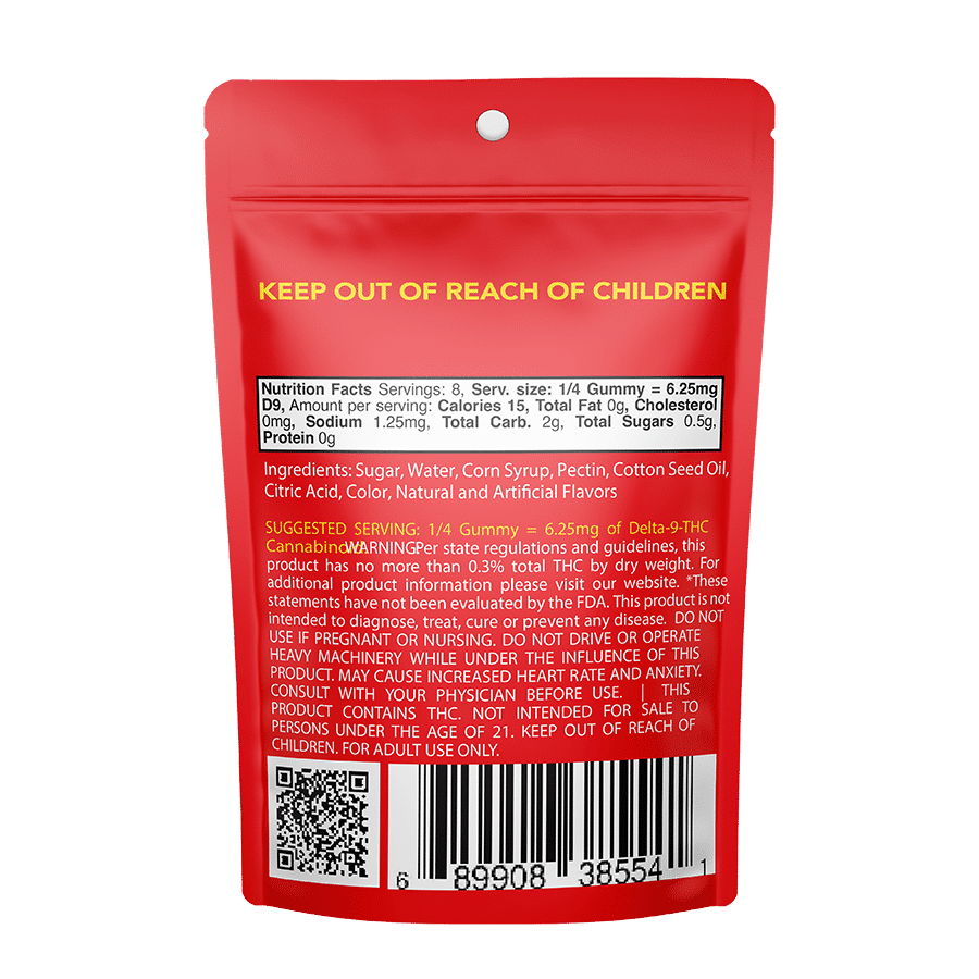 25mg Delta 9 THC Gummies