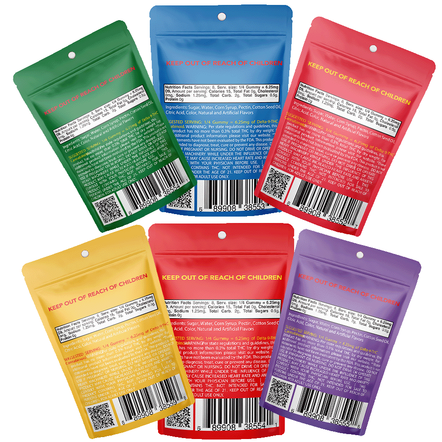 25MG Delta 9 THC Gummy Sampler Bundle