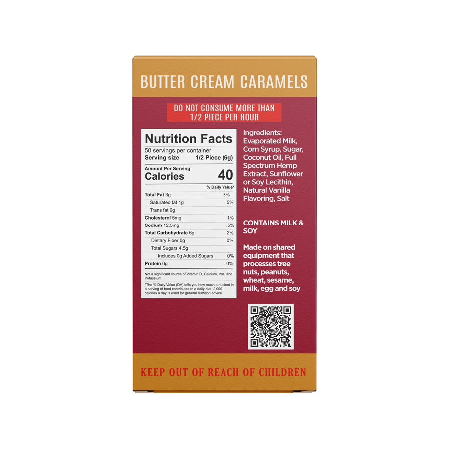 30mg CBD|D9 Butter Cream Caramels