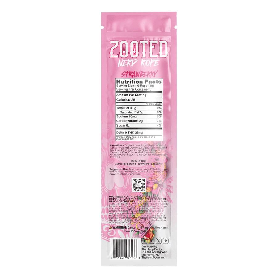ZOOTED | 150MG D9 THC NERD ROPES