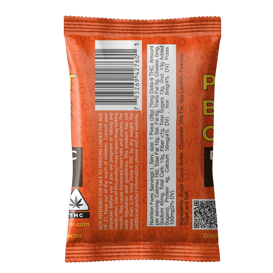 75mg Delta 9 THC Peanut Butter Cups