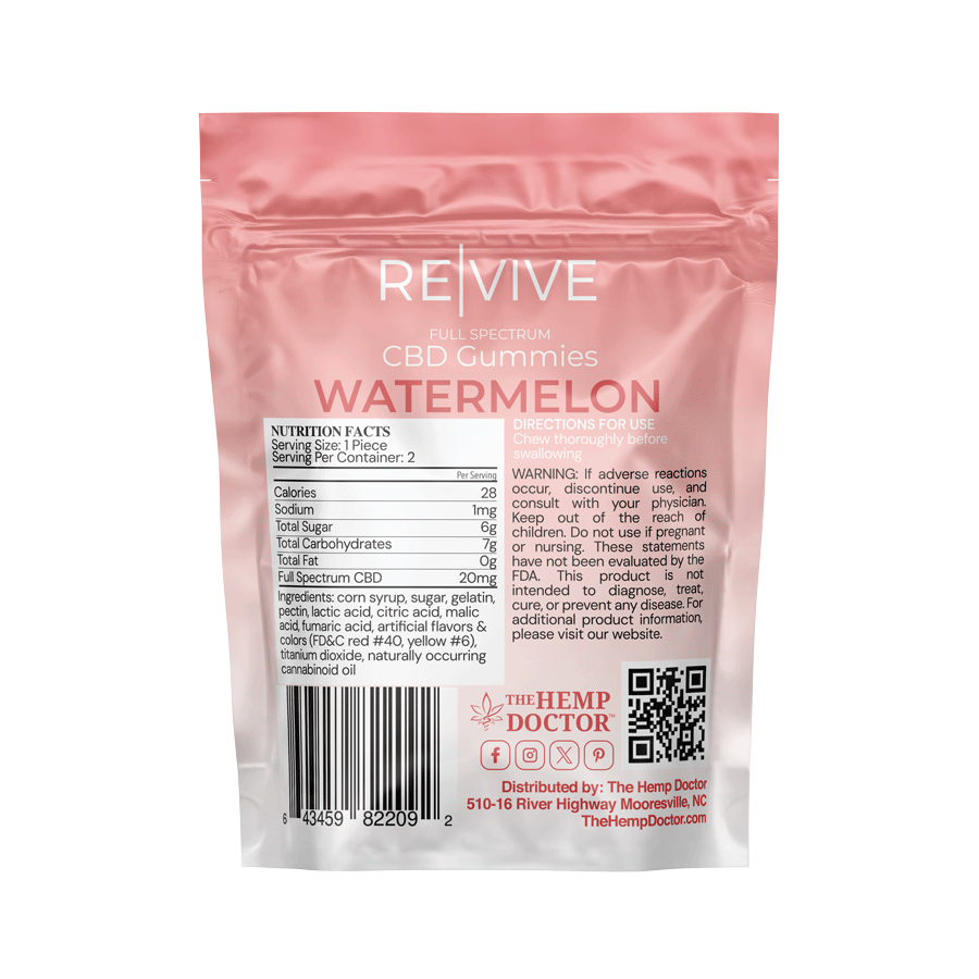 REVIVE | 20mg CBD Watermelon Ring Gummies