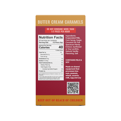 30mg CBD|D9 Butter Cream Caramels