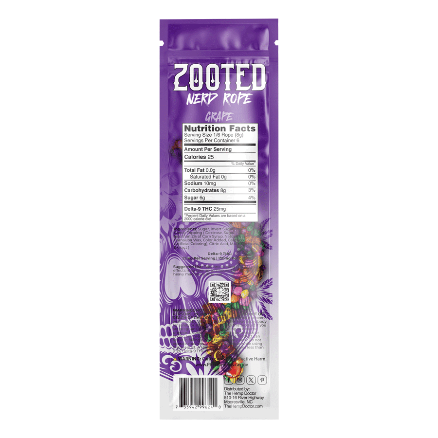 ZOOTED | 150MG D9 THC NERD ROPES