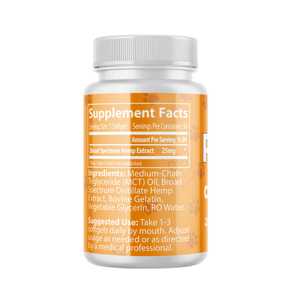 Pet CBD Softgel Capsules 25mg | RUGER