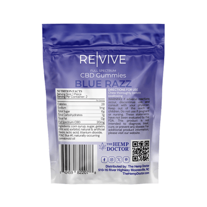 REVIVE | 20mg CBD Blue Razz Ring Gummies