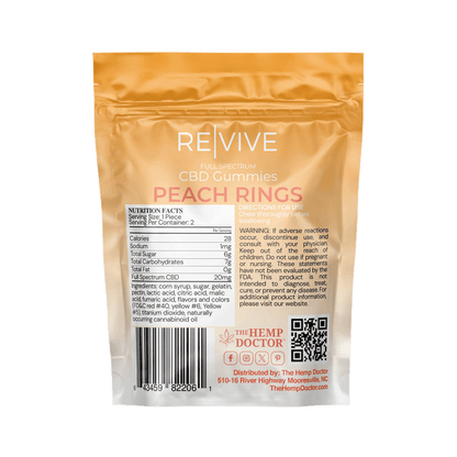 REVIVE | 20mg CBD Peach Ring Gummies