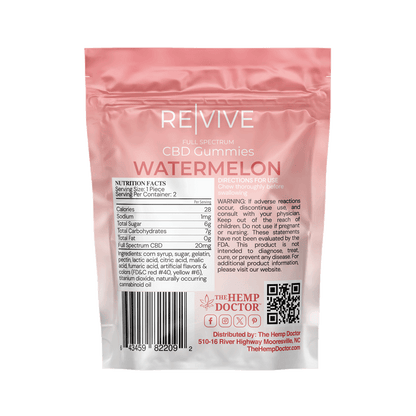 REVIVE | 20mg CBD Watermelon Ring Gummies