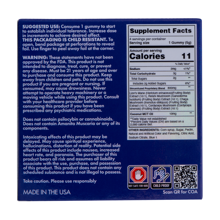 Shrumfuzed | Nootropic Mushroom Blend | 800mg