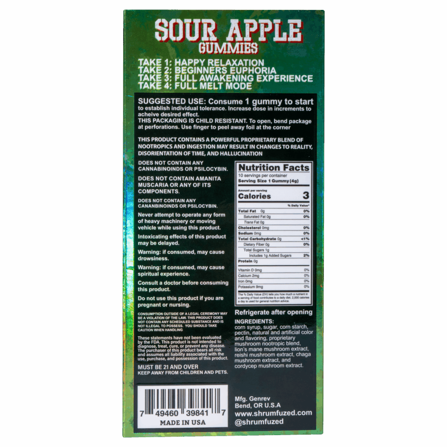 Shrumfuzed | Nootropic Mushroom Blend | 800mg