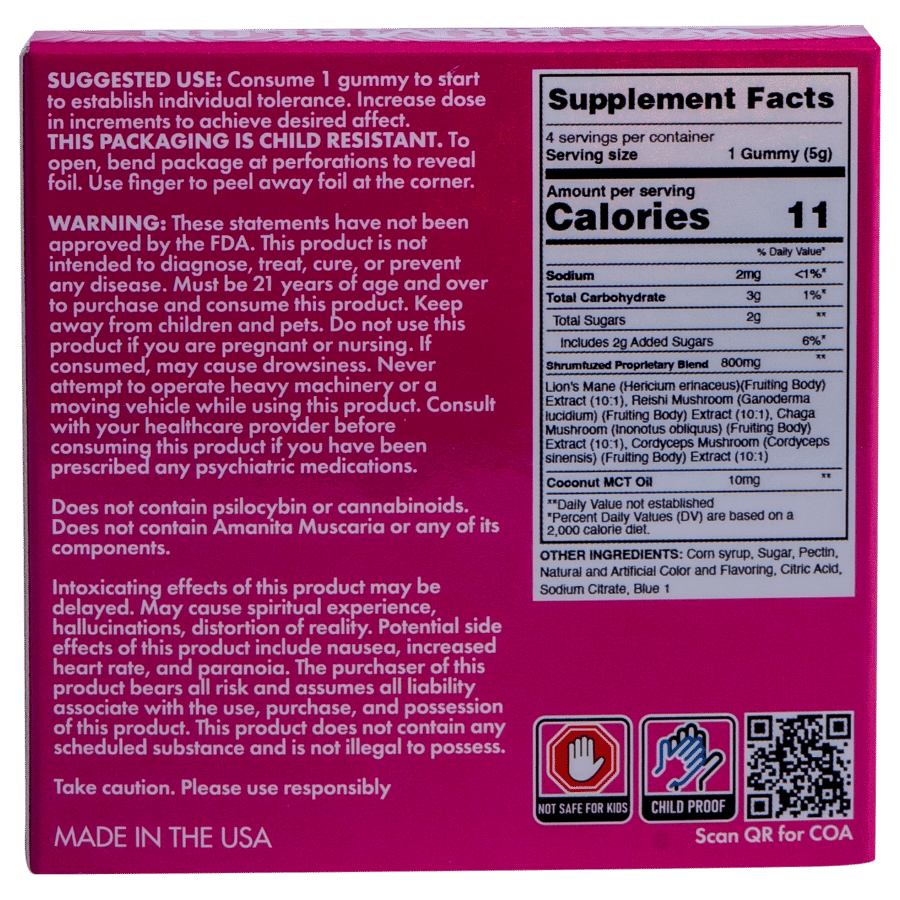 Shrumfuzed | Nootropic Mushroom Blend | 800mg