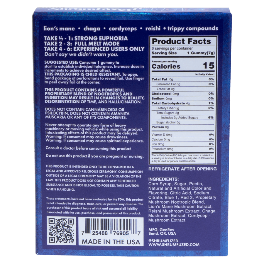 Shrumfuzed Max | Nootropic Mushroom Blend | 1600mg