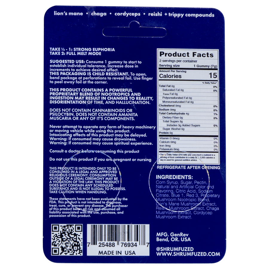 Shrumfuzed Max | Nootropic Mushroom Blend | 1600mg