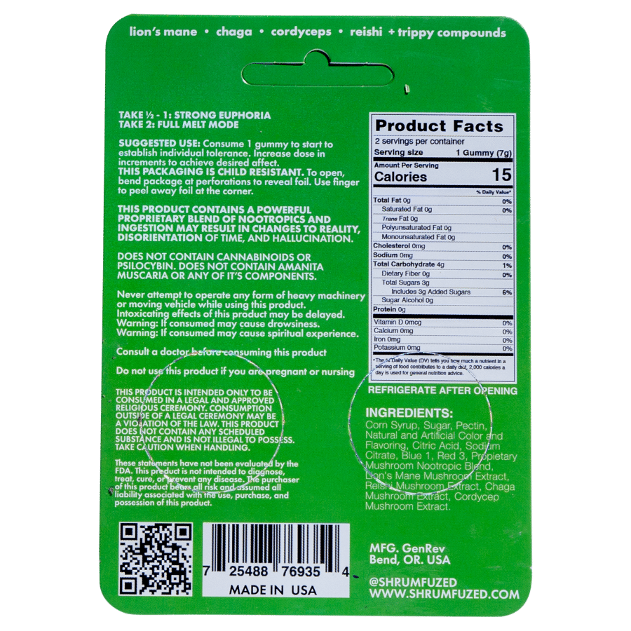 Shrumfuzed Max | Nootropic Mushroom Blend | 1600mg